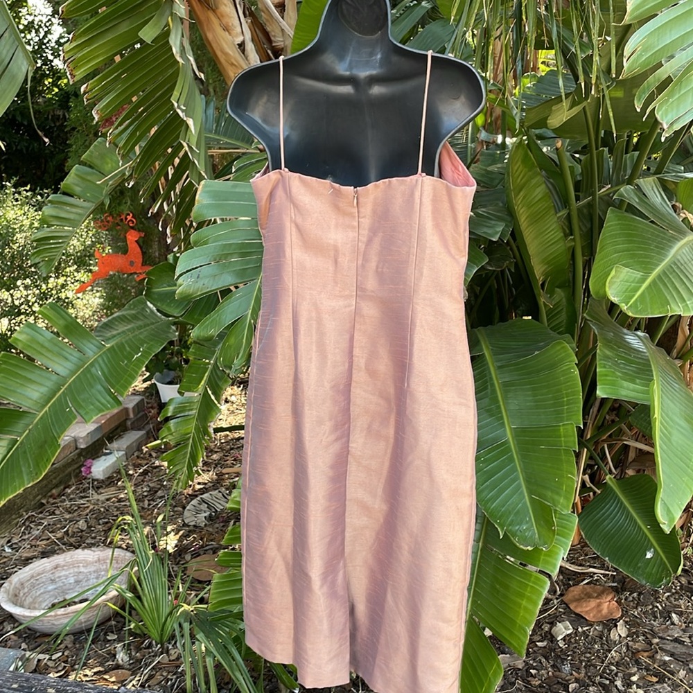 Patra rose gold champagne. Metallic sheath dress with jacket. - Picture 4 of 7